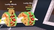 Taco Lucky Blocks exclusively appear during Taco Tuesday (Image via Roblox)